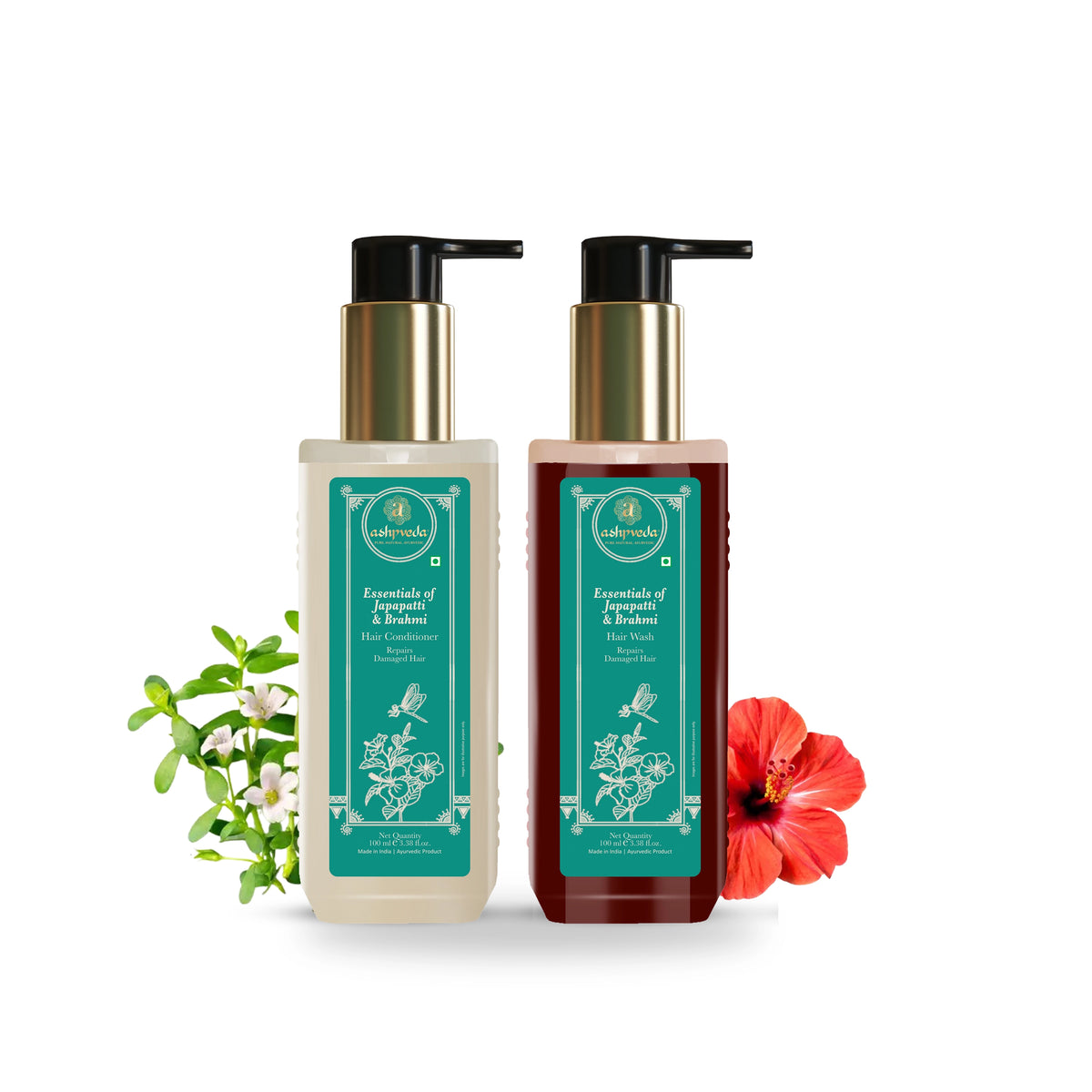 Japapati Brahmi Hair Wash Hair Conditioner combo - ashpveda 